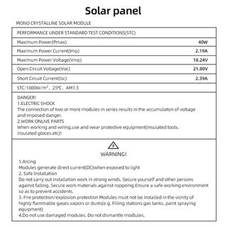 40w 18.2v Mono 182mm Solar Panel QN-182M04018 image 5