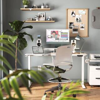 Electric Height Adjustable Ergonomic Standing Desk for Home Office Study Gaming image 8