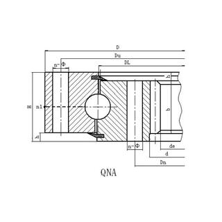Series Q Single Row Ball Slewing Bearing Internal Gear image 3