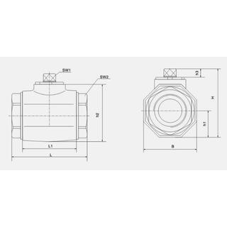 KHB-M422 M362 M301.5 High Pressure Pneumatic Control Ball Valve Hydraulic Stainless Steel image 6