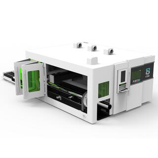 Enclosed Sheet & Tube Metal Fiber Laser Cutting Machine with Protective Cover and Exchange Table image 4