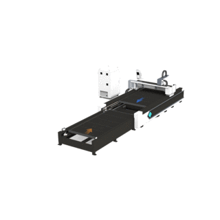 Enclosed Sheet & Tube Metal Fiber Laser Cutting Machine with Protective Cover and Exchange Table image 13