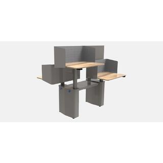 Ergonomic Four-person Desk Smart Height Adjustable Standing Workstation image 3