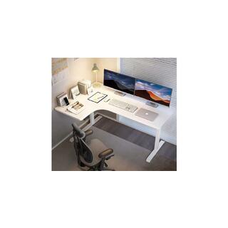 Large Electric Height Adjustable Computer Workstation L Shape Stand Up Corner Desk image 2