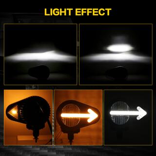 9 Inch 40W High Low Beam LED Work Lamp with Arrow Turn Signal image 4