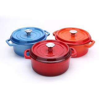 Cast Iron Enamel Kitchen Cookware Food Pot Casserole Dish