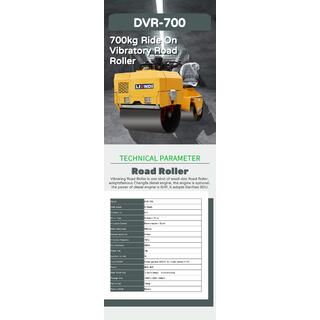 DVR-700 700kg Ride On Vibratory Road Roller