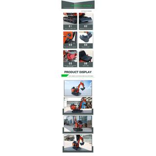 LDE-W800 800kg Hydraulic Mini Excavator image 2