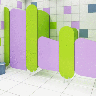 Waterproof Decorative High Pressure HPL Compact Laminate Toilet Door Toilet Partition image 5