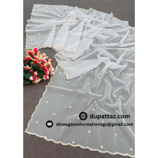 Dyeable Organza Dupatta image 2