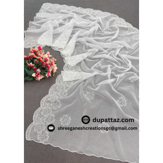 Dyeable Organza Dupatta image 3
