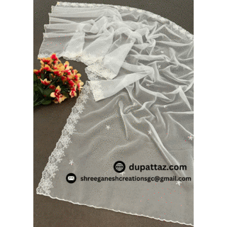 Dyeable Organza Dupatta image 5