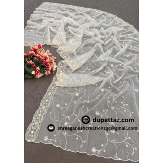 Dyeable Organza Dupatta image 6