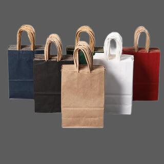 Colorful kraft paper bags for shopping gift 