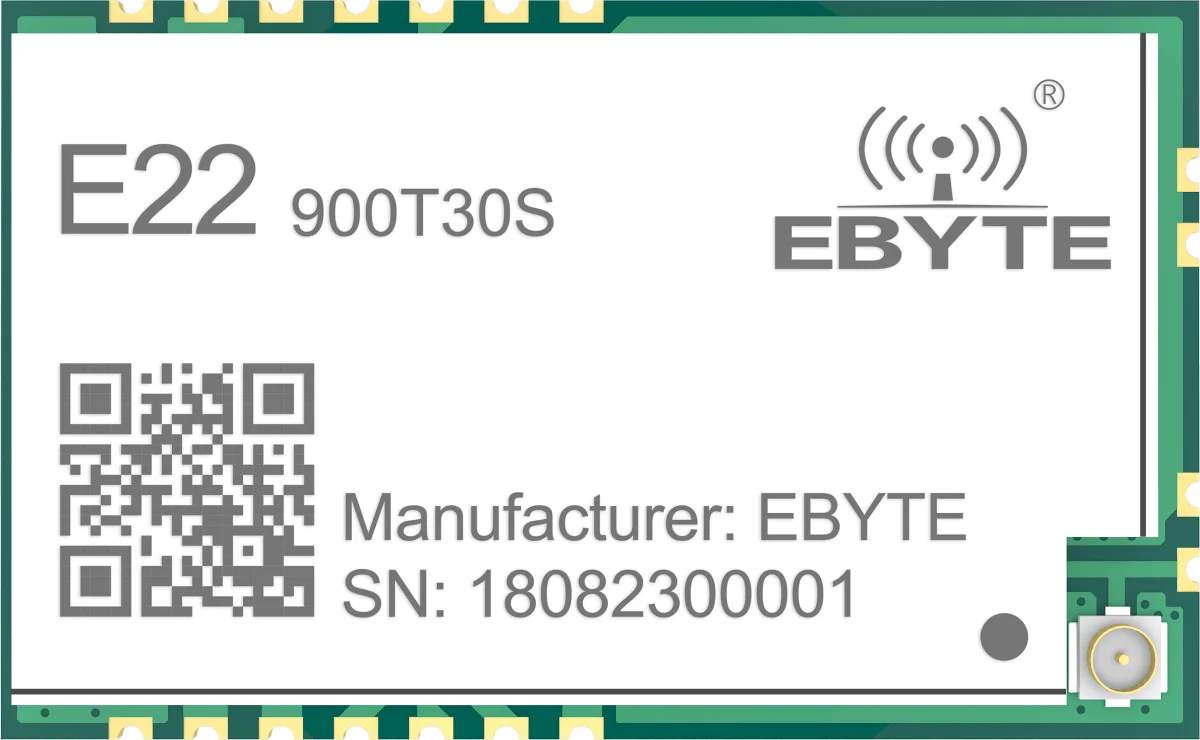 LoRa 868MHz 915MHz SX1262 SX1268 30dBm SMD UART Wireless Transmitter and Receiver Long Range RF Module IoT