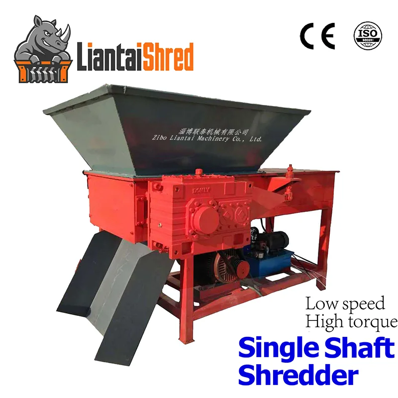 Single Shaft Shredding Machine Wooden Shredder Plastic Stub Shredder