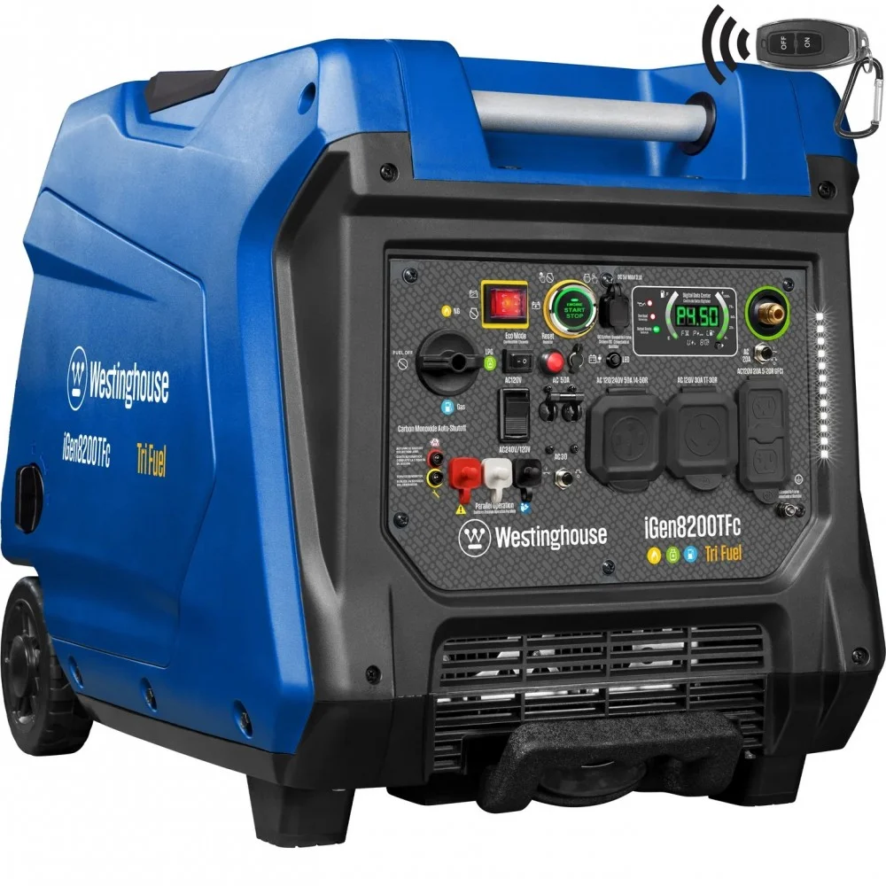 Westinghouse iGen8200TFc Tri-Fuel Inverter Generator with CO Sensor