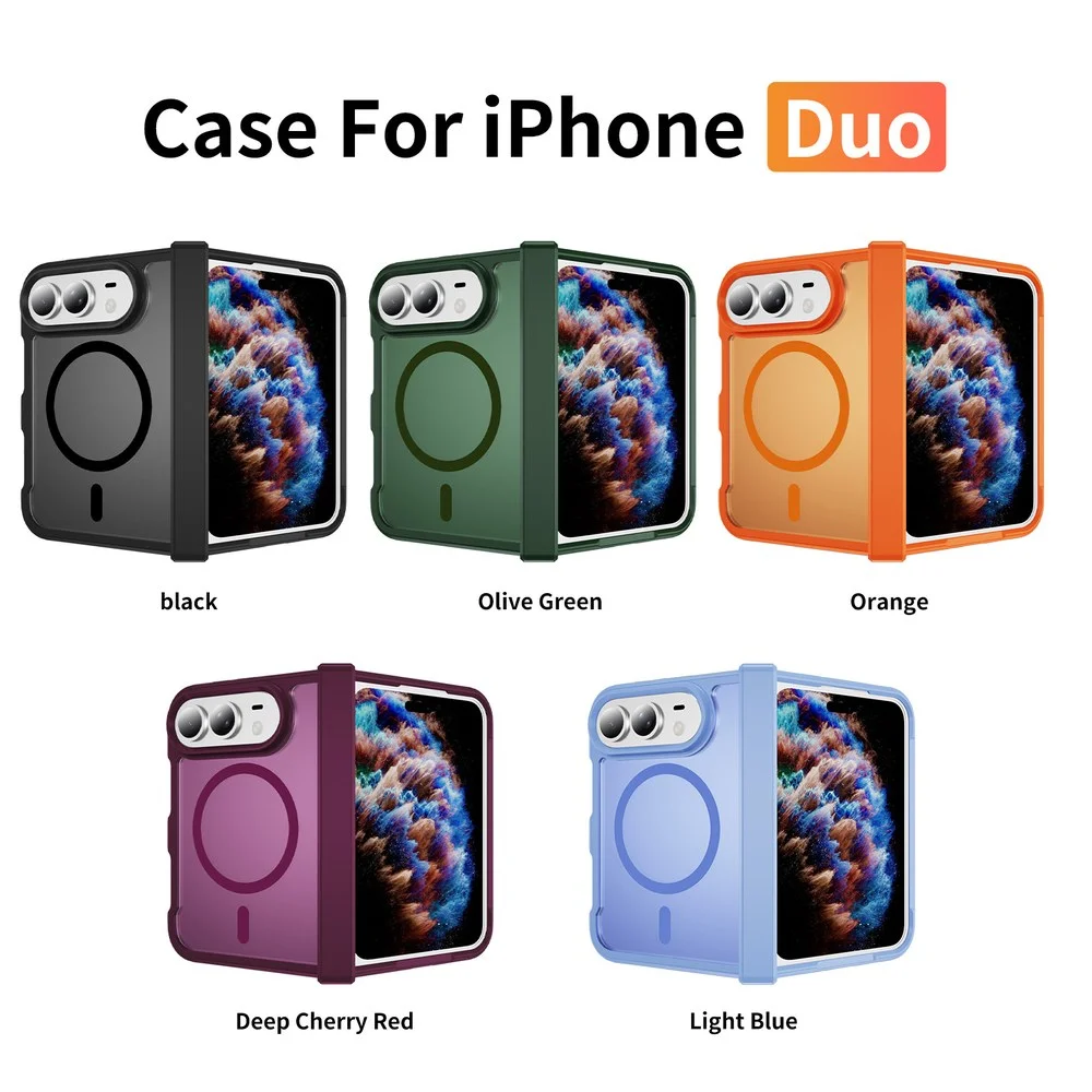 Soft-Matte Magnetic One-Piece Case for iPhone Duo
