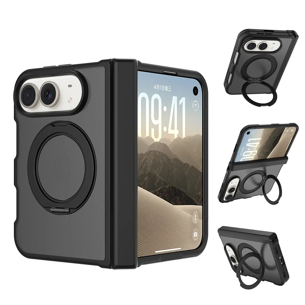 Rotating Kickstand Silver-Shield Case for iPhone Duo (with Side Cover)