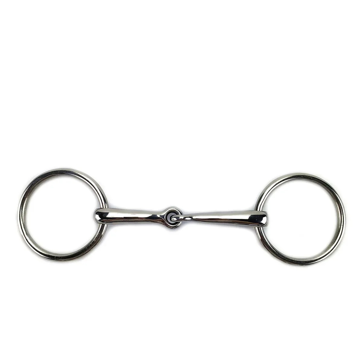 Stainless Steel Ring Snaffle Horse Bit with Solid Jointed Mouth — Model 20073