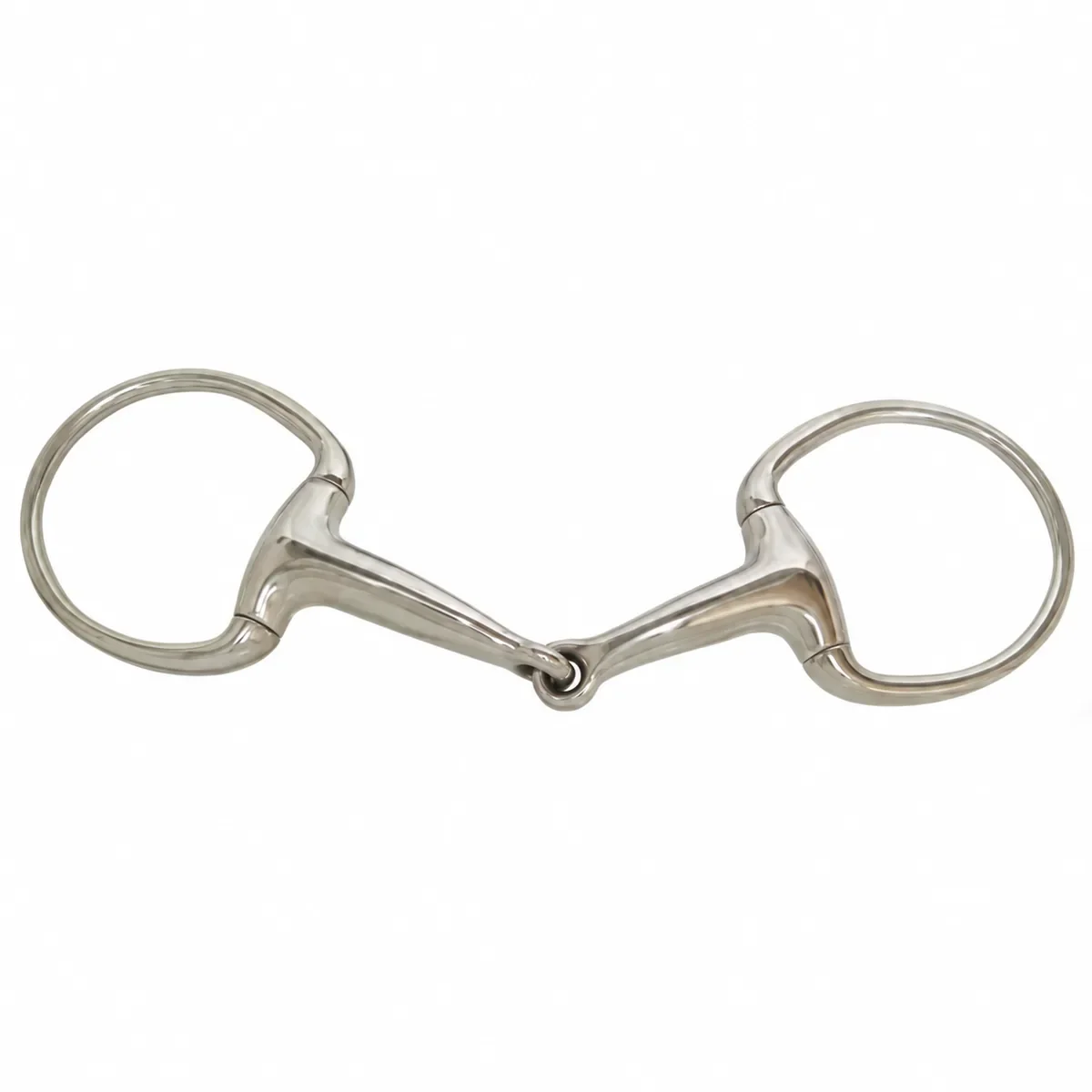 Stainless Steel Eggbutt Horse Bit with Jointed Mouth — Model 253360