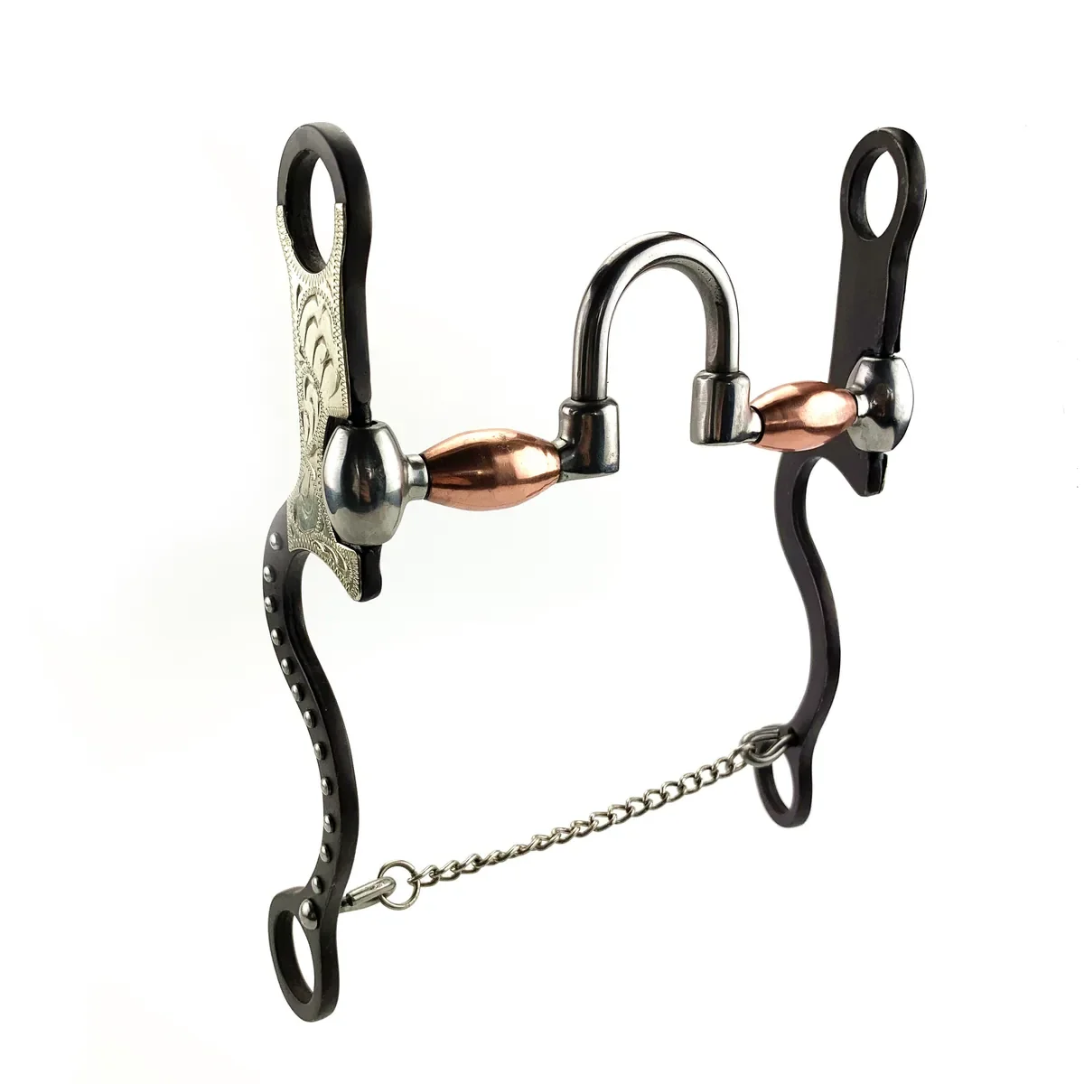 Antique Correction Mouth Horse Bit with Copper Rollers — Model 27007