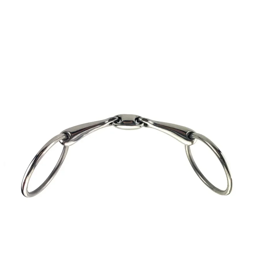 Stainless Steel Bradoon Horse Bit with Elliptical Link — Model 201288