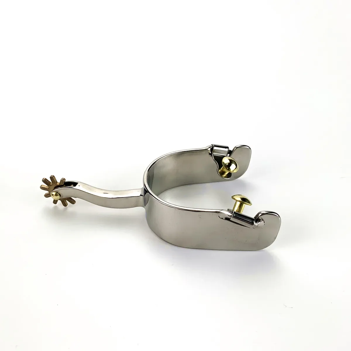 Western Stainless Steel Horse Spurs with 3-Inch Shank — Model 35043M