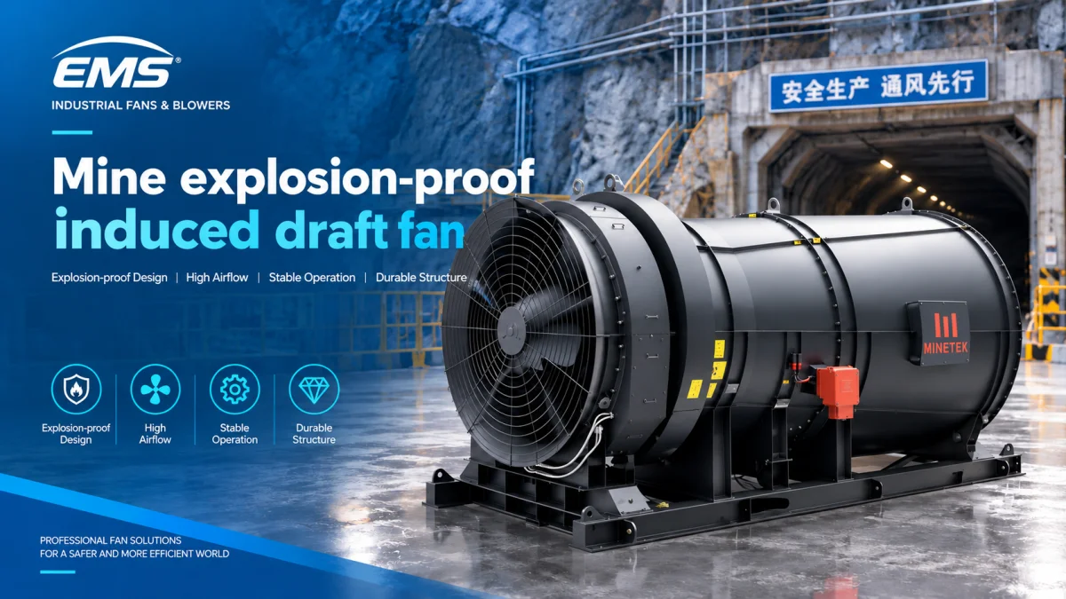 Mine explosion-proof induced draft fan