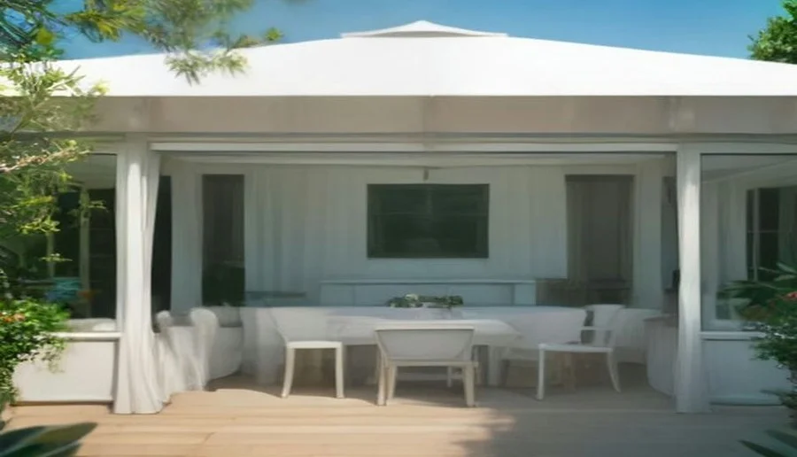 Pagoda Tent - Hexagonal Peaked Canopy, 6061-T6 Aluminium Frame