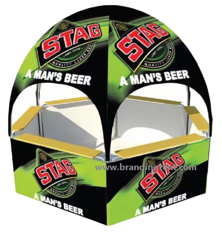 Custom Dome Tent - 3x3x2.6m 600D Oxford, Full Colour Branding