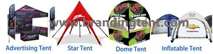 Event Tent Combo Kit - Printed Tent with Feather Flags and Table Cover