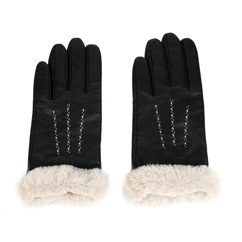 Sustainable Material Women Leather Gloves DHL-49 image 2