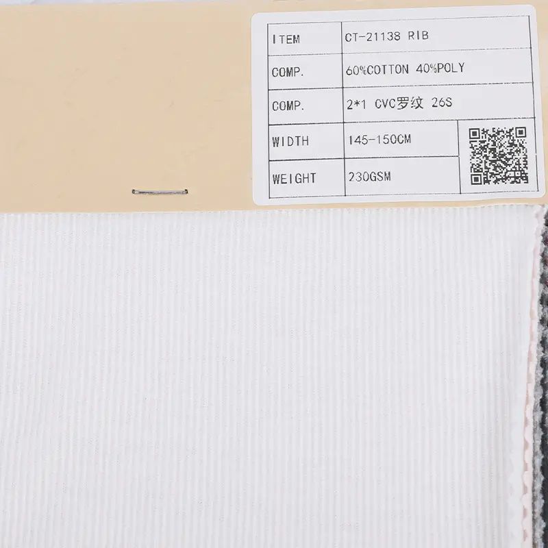 Cvc Rib Organic Cotton Fabric image 5