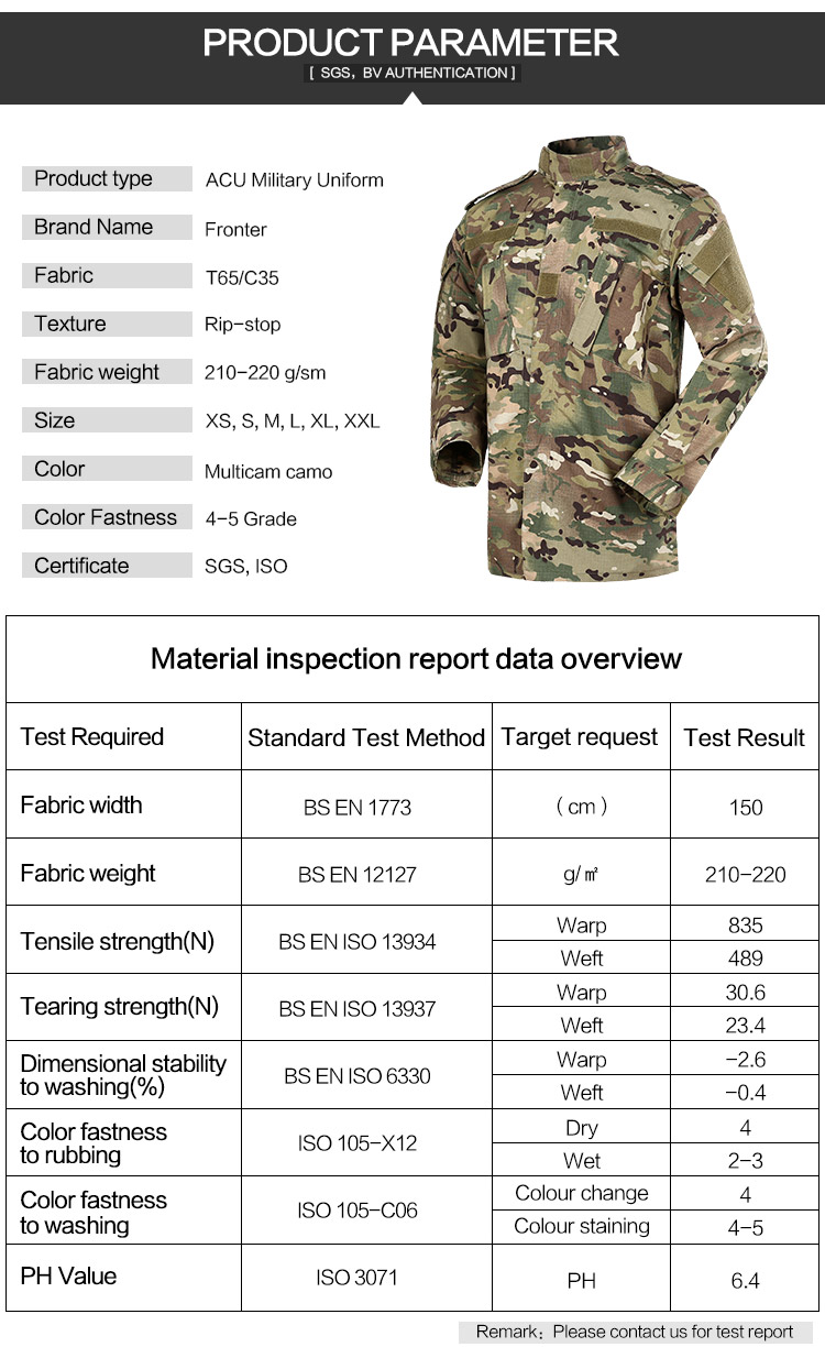 FA005 CP Multicam Camouflage Clothing Military Uniform image 6