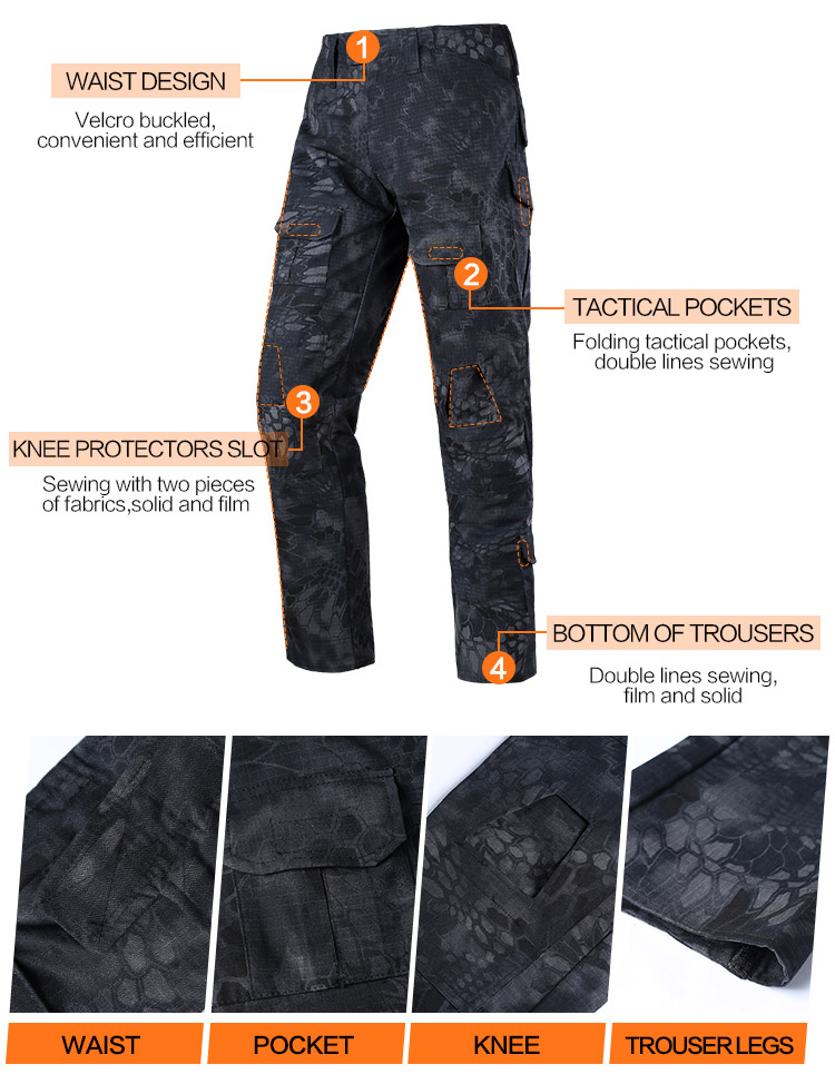 Black Python Camo Tactical Uniform image 8