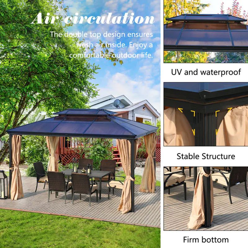 Good Stability Aluminum Outdoor Gazebo image 3