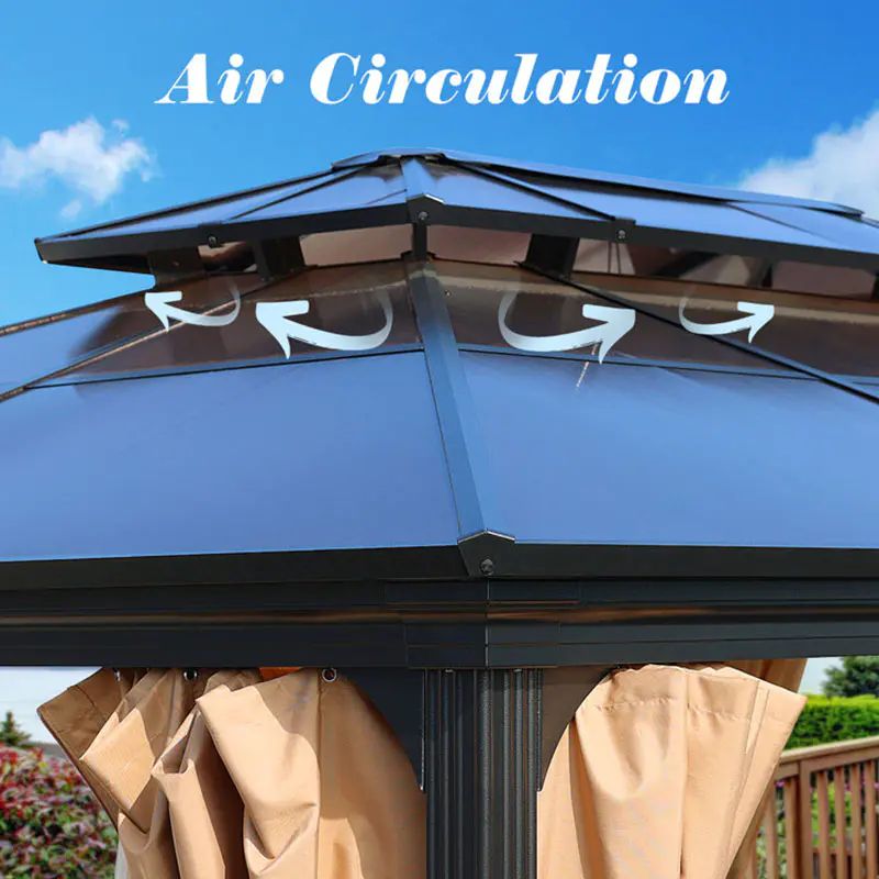 Good Stability Aluminum Outdoor Gazebo image 10