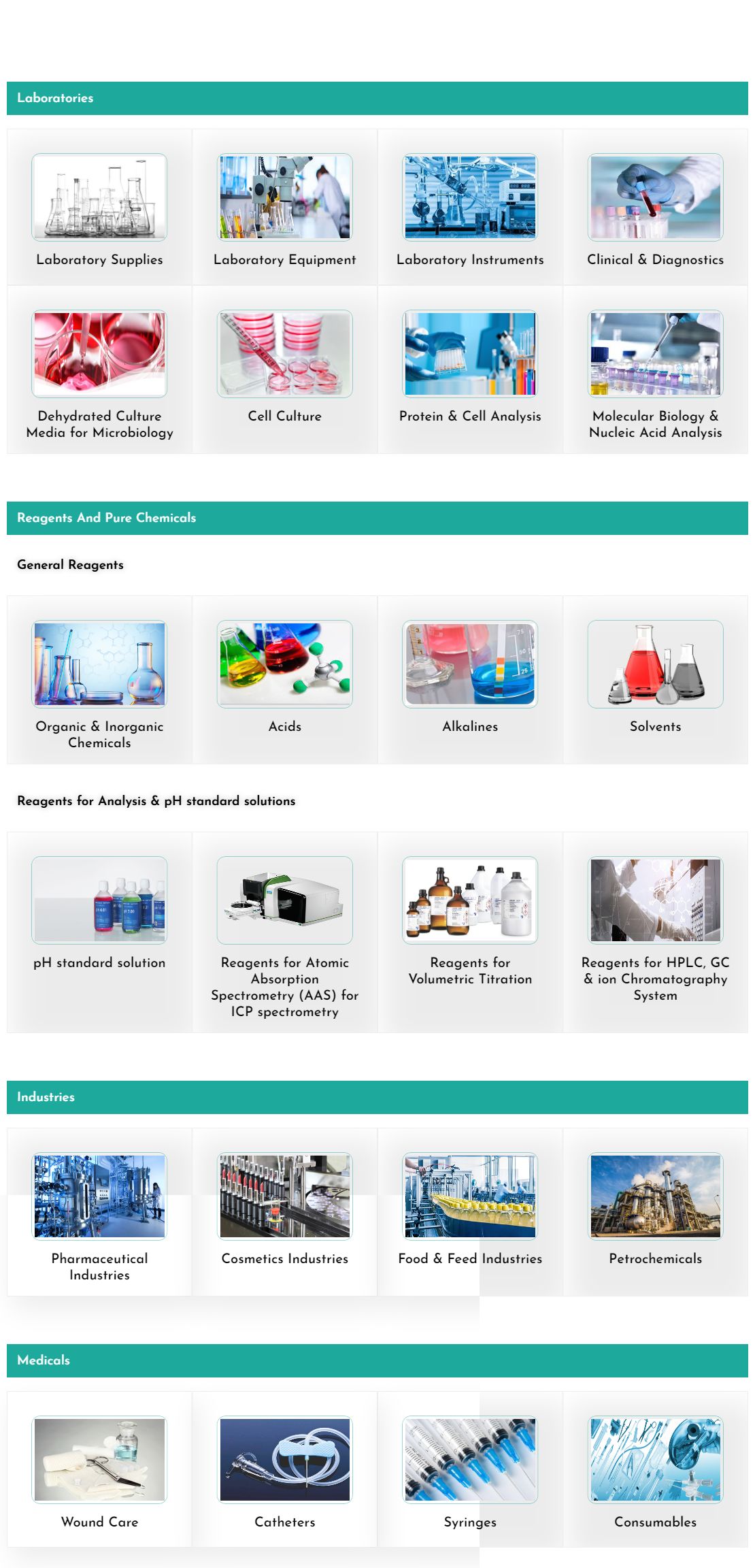 Medical and Laboratory Instruments, Consumables, Reagents For In-Vitro Diagnostic & Research Applications
