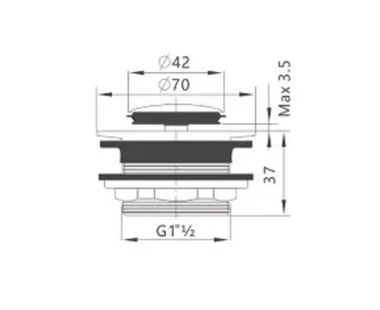 J9105 Basin Plug Waste image 2