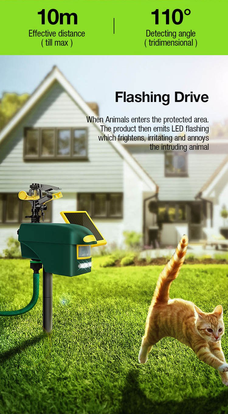 Multifunctional Sprinkler Pir Sensor Outdoor Deer Birds Dog Repeller AN-B060 image 13