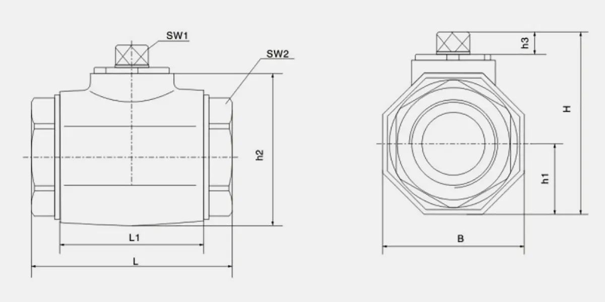 KHB-M422 M362 M301.5 High Pressure Pneumatic Control Ball Valve Hydraulic Stainless Steel image 6