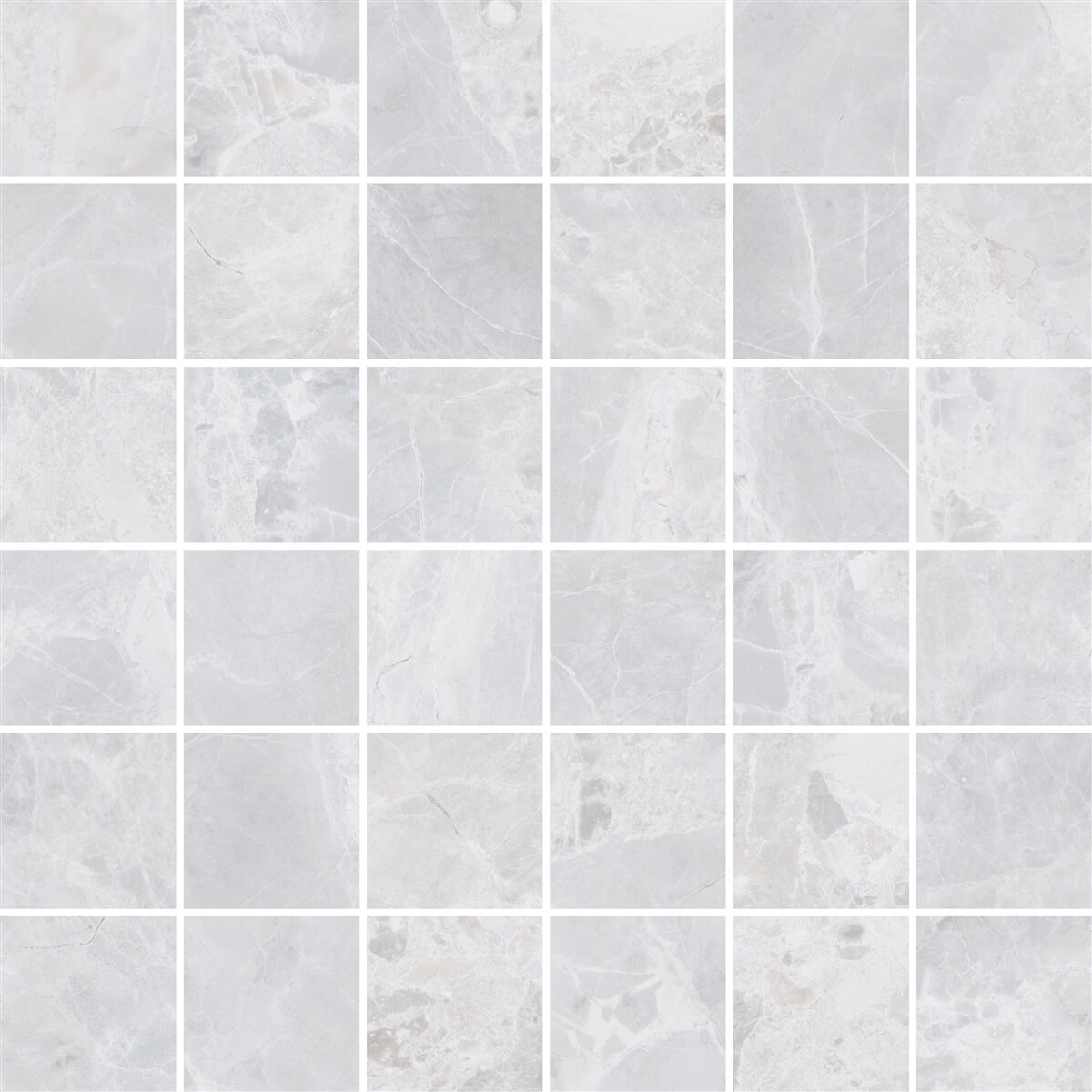 30x30 12"x12" Alpha Bianco (5x5) Polished On Net Glazed Porcelain image 7