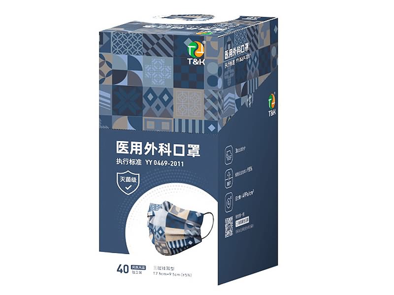 3 Ply Disposable Medical Face Mask Minority Style Blue Color image 6