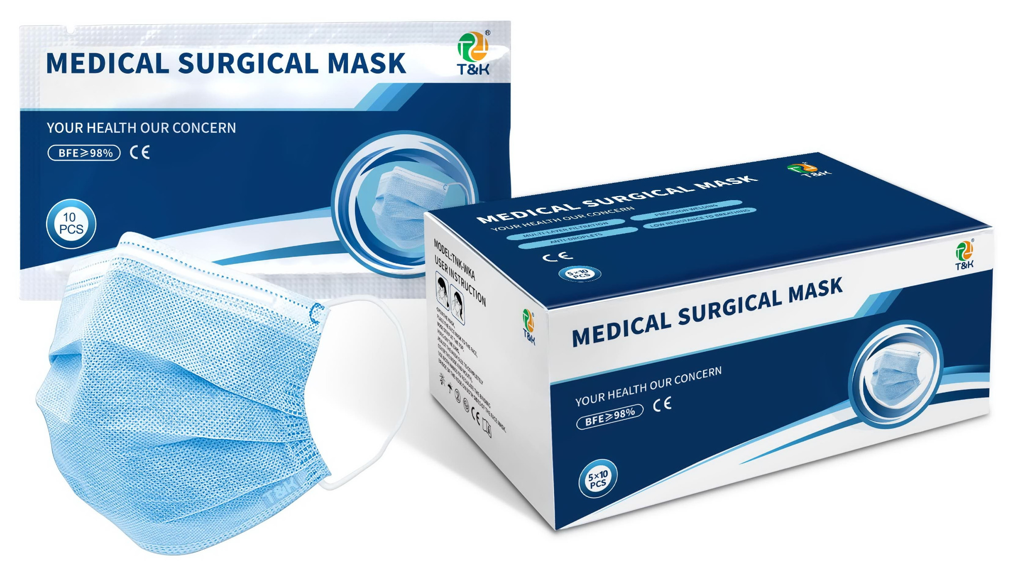 3 Ply Type IIR Medical Surgical Face Mask (Ear-Loop) image 1