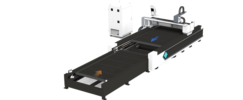 Enclosed Sheet & Tube Metal Fiber Laser Cutting Machine with Protective Cover and Exchange Table image 13