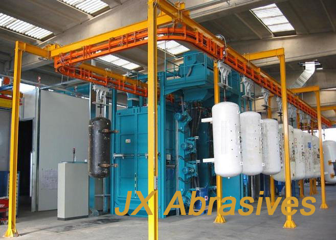 Hook Type Automatic Shot Blasting Machine For Oil Tank Propane Tank image 2