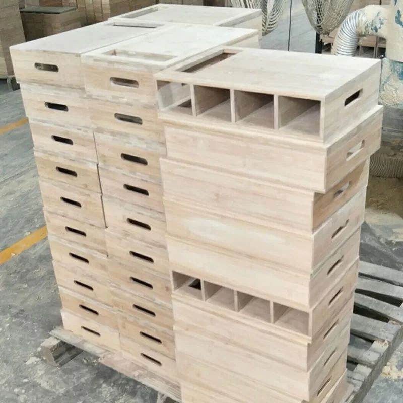 Easy Food Storage Prepare Cleanup Sliding Large Bamboo Cutting Board with 4 Drawers image 6