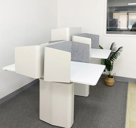 Ergonomic Four-person Desk Smart Height Adjustable Standing Workstation image 12