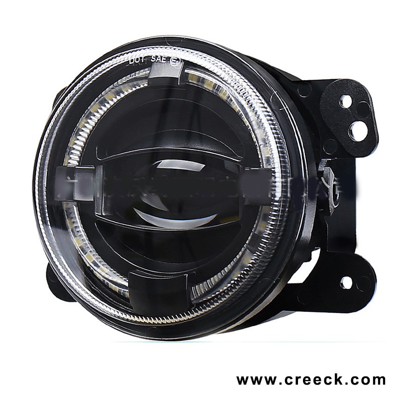 4 Inch Round Halo LED Fog Light with Angel Eye image 2